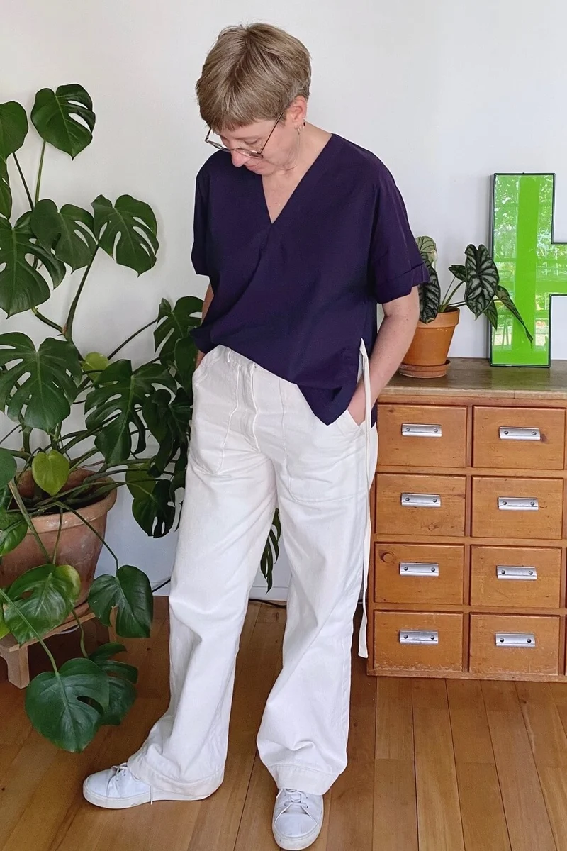 No65 weite Hose mit Taschen