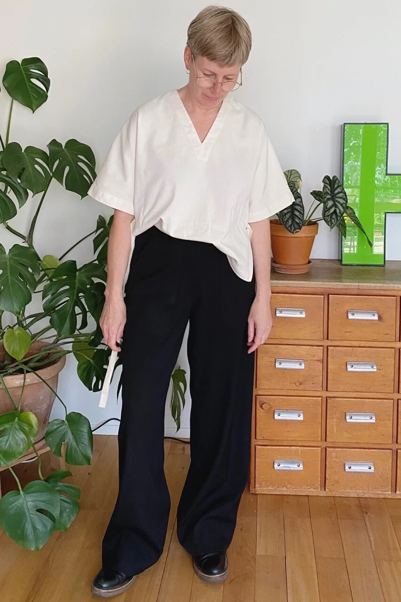 No65 weite Hose mit Taschen