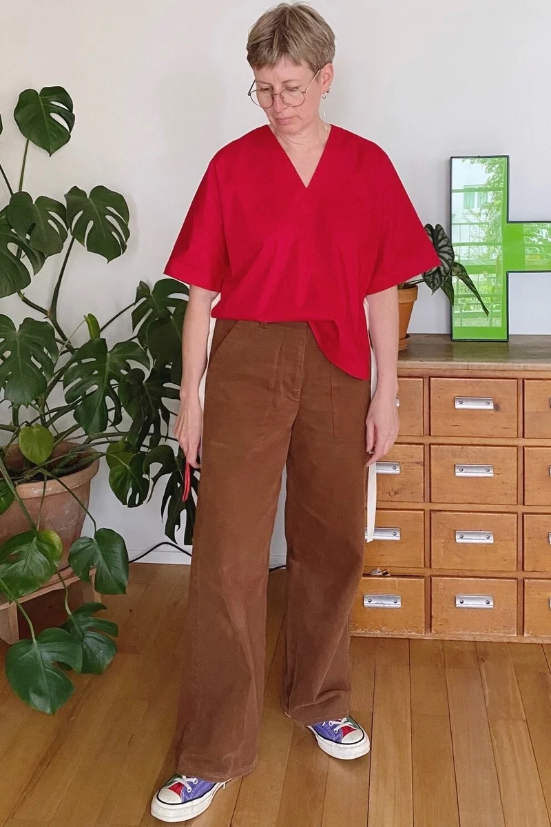 No65 weite Hose mit Taschen