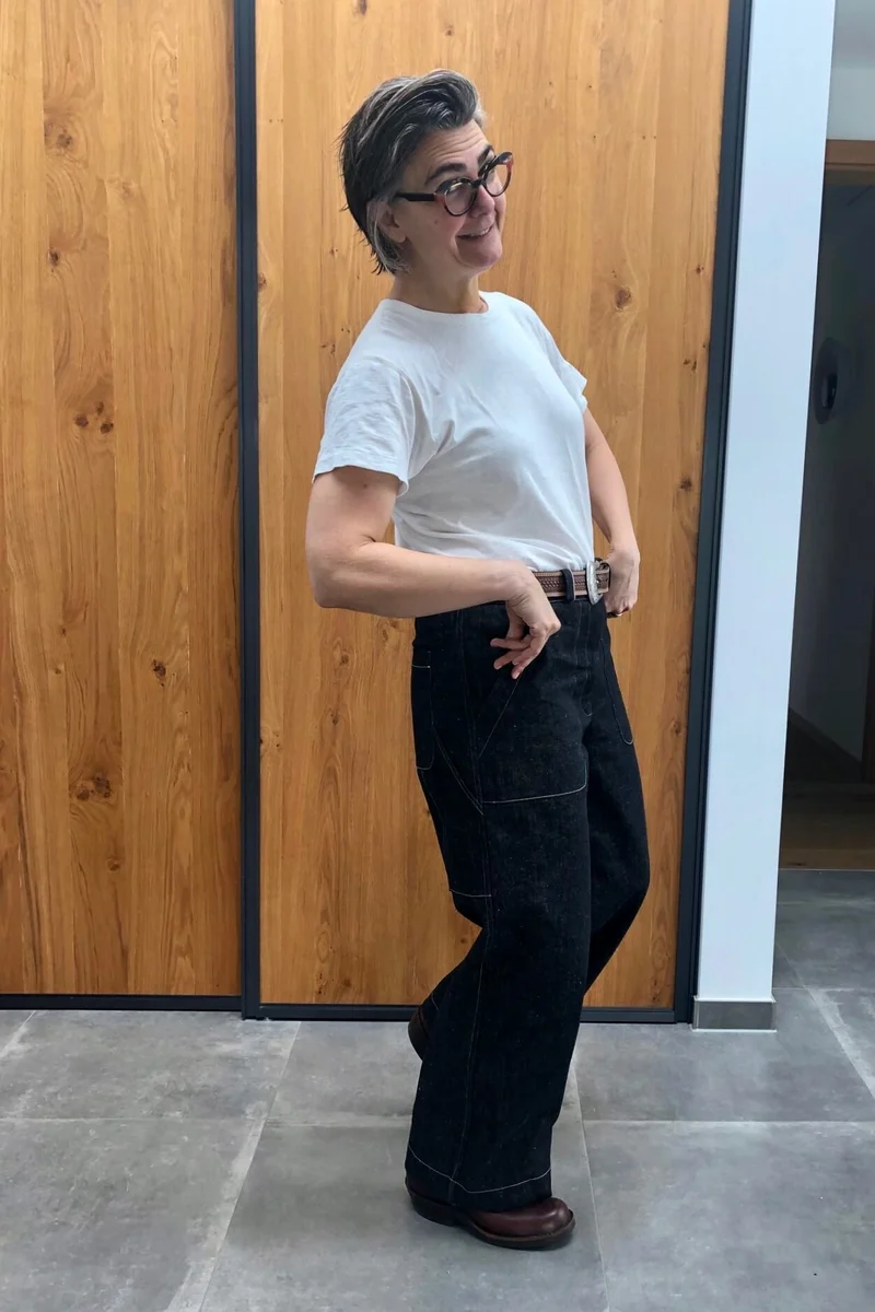 No65 weite Hose mit Taschen