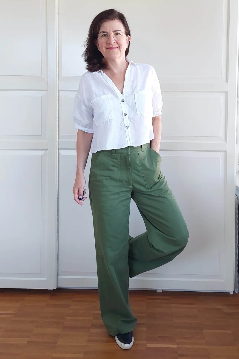 No65 weite Hose mit Taschen