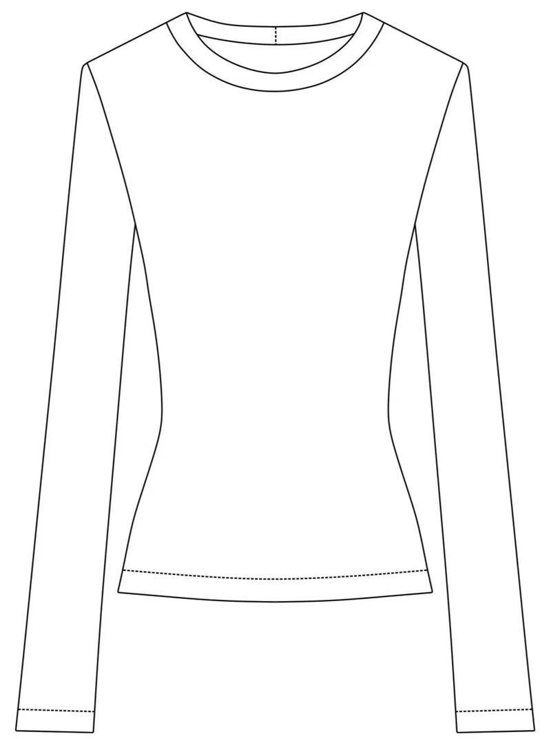 No64 Basic T-Shirt Bovin schmal