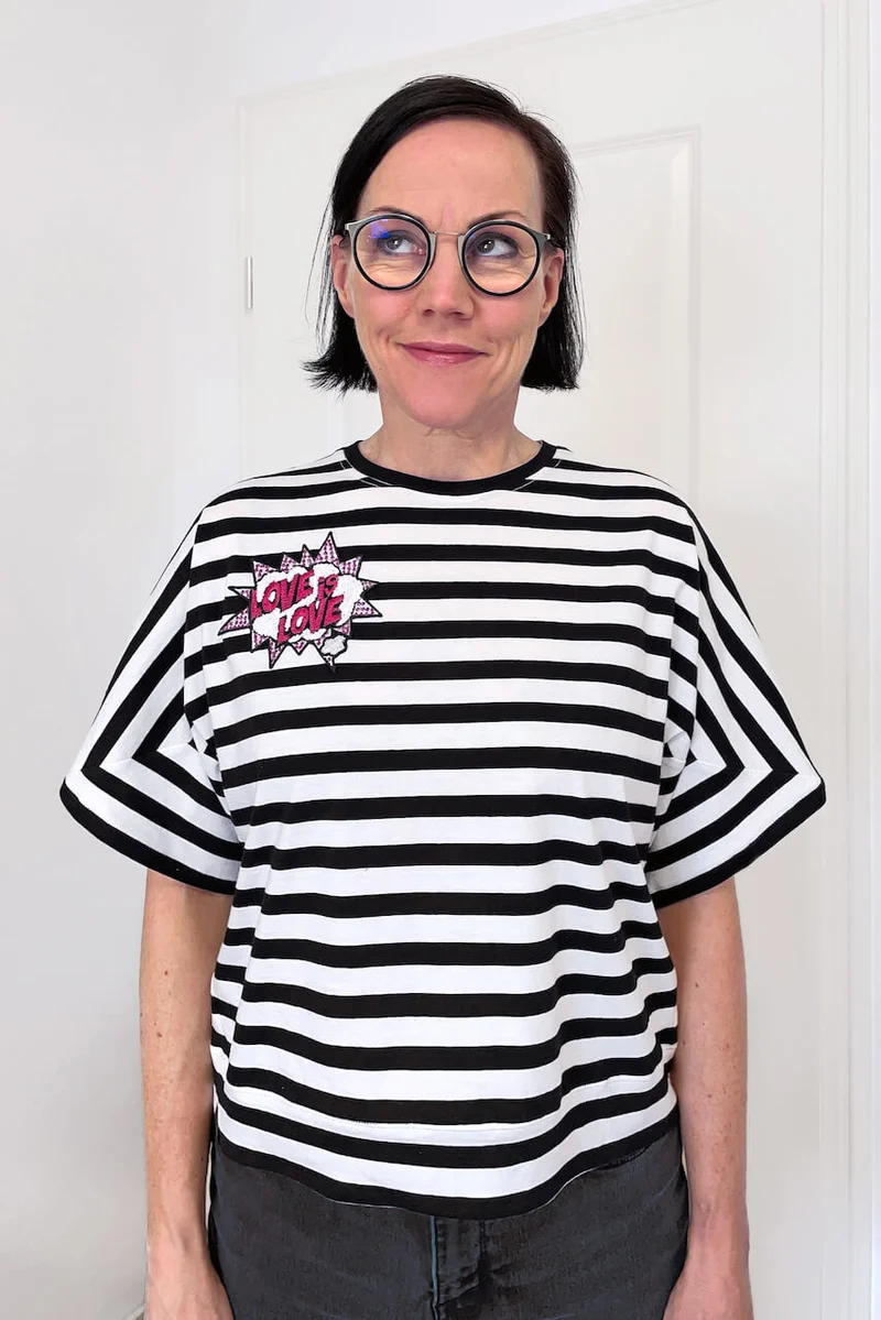 No63 T-Shirt mit Streifen