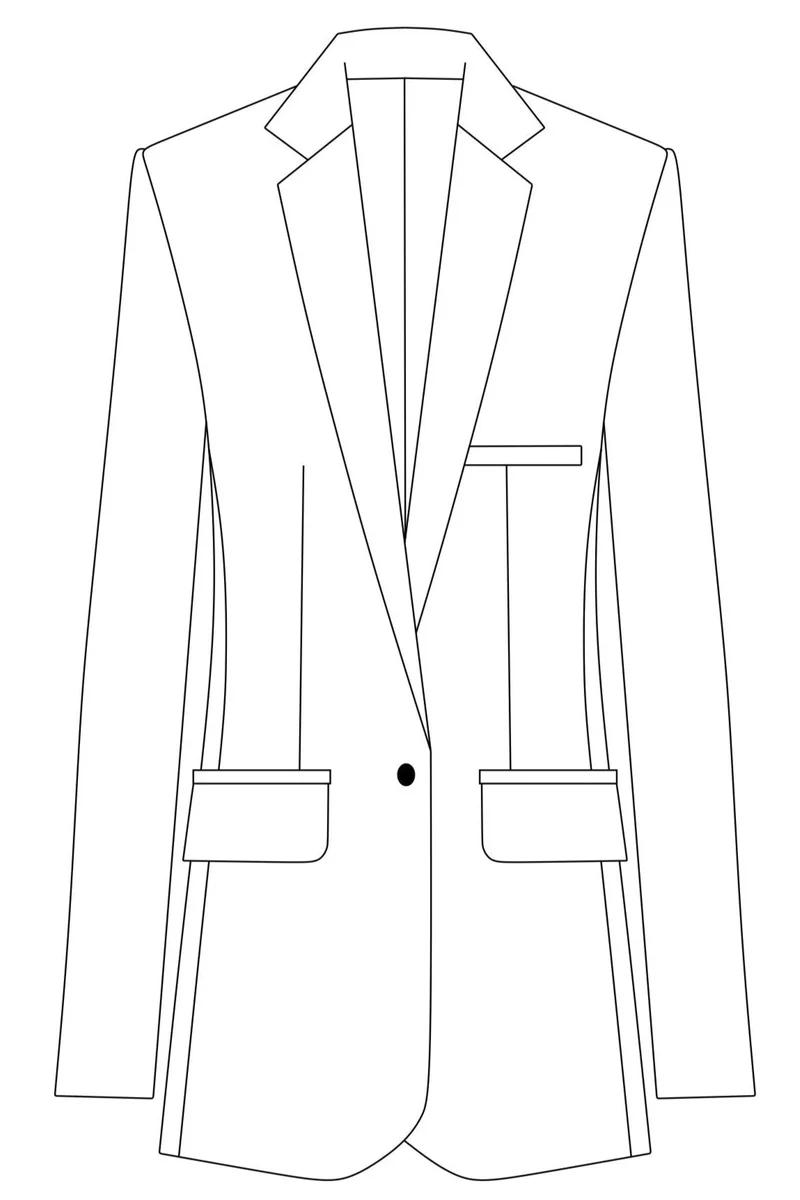 No46 Schnittmuster Longblazer