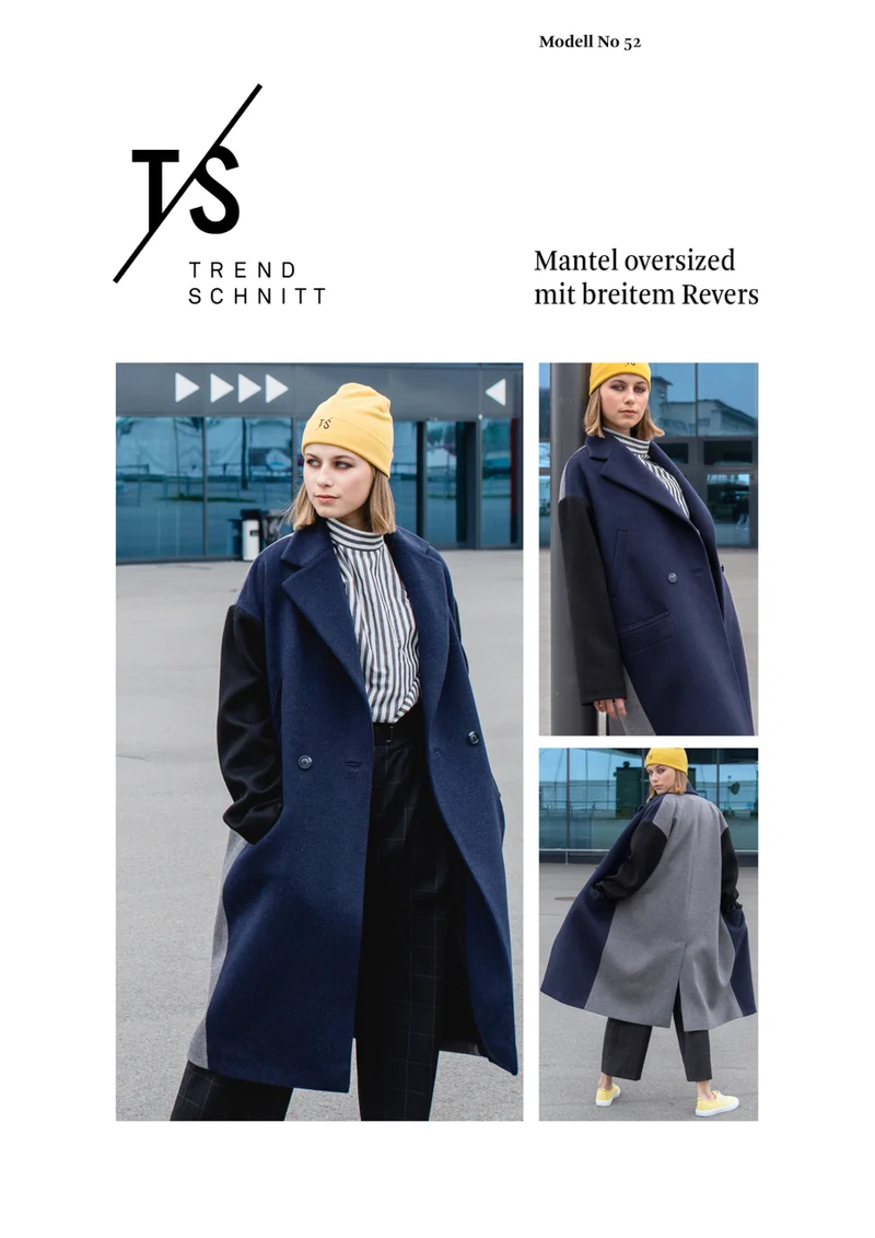 No52 Mantel mit breitem Revers
