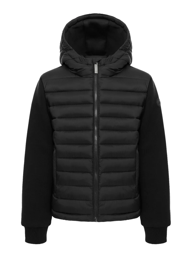 Winterjacke Multi Material Schwarz