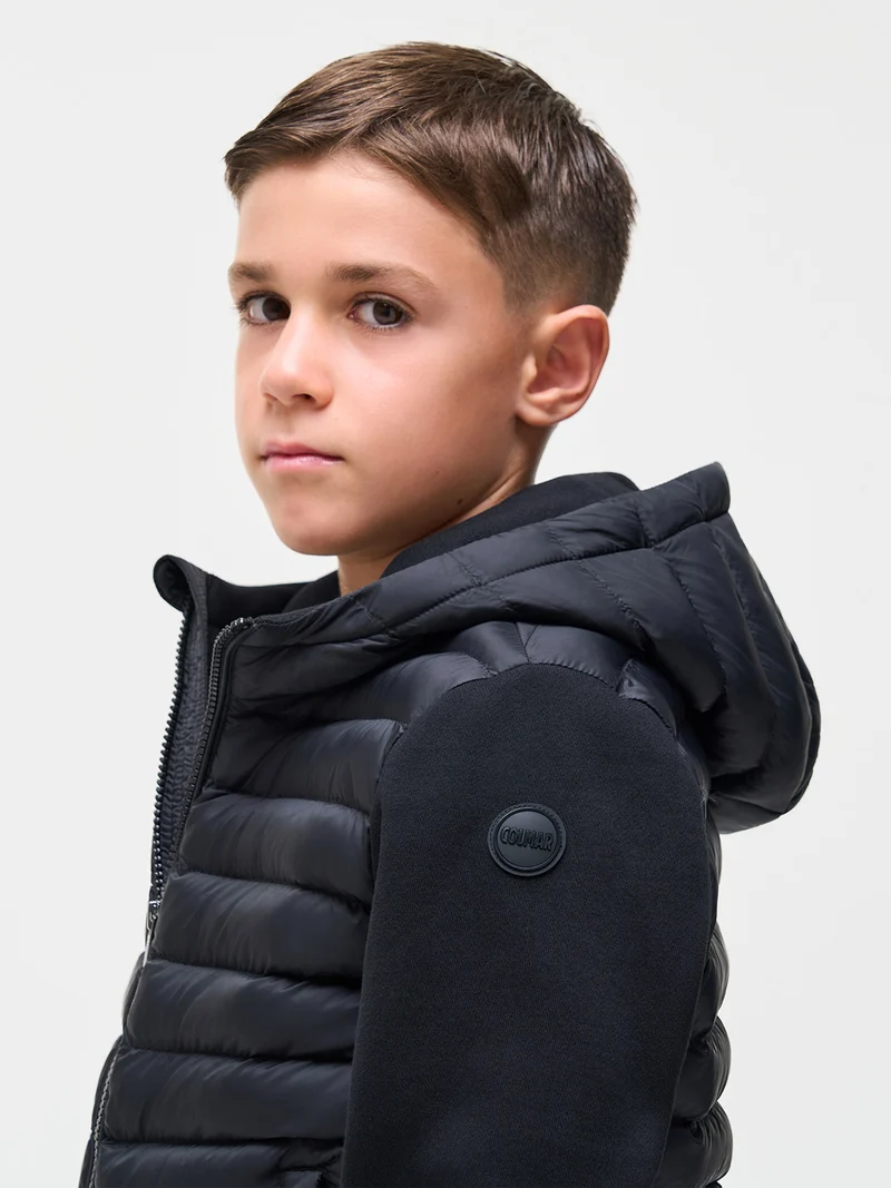 Winterjacke Multi Material Schwarz