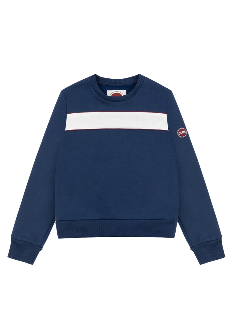 Sweatshirt Pipings Marineblau