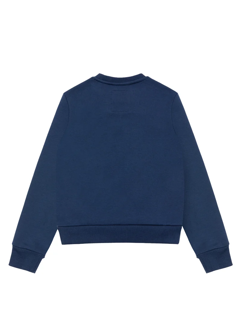 Sweatshirt Pipings Marineblau