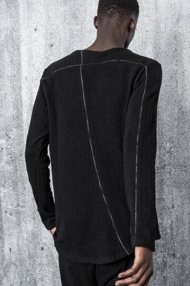 eigensinnig wien | Dave | Außergewöhnlicher Herren Designer Strickpullover in Schwarz
