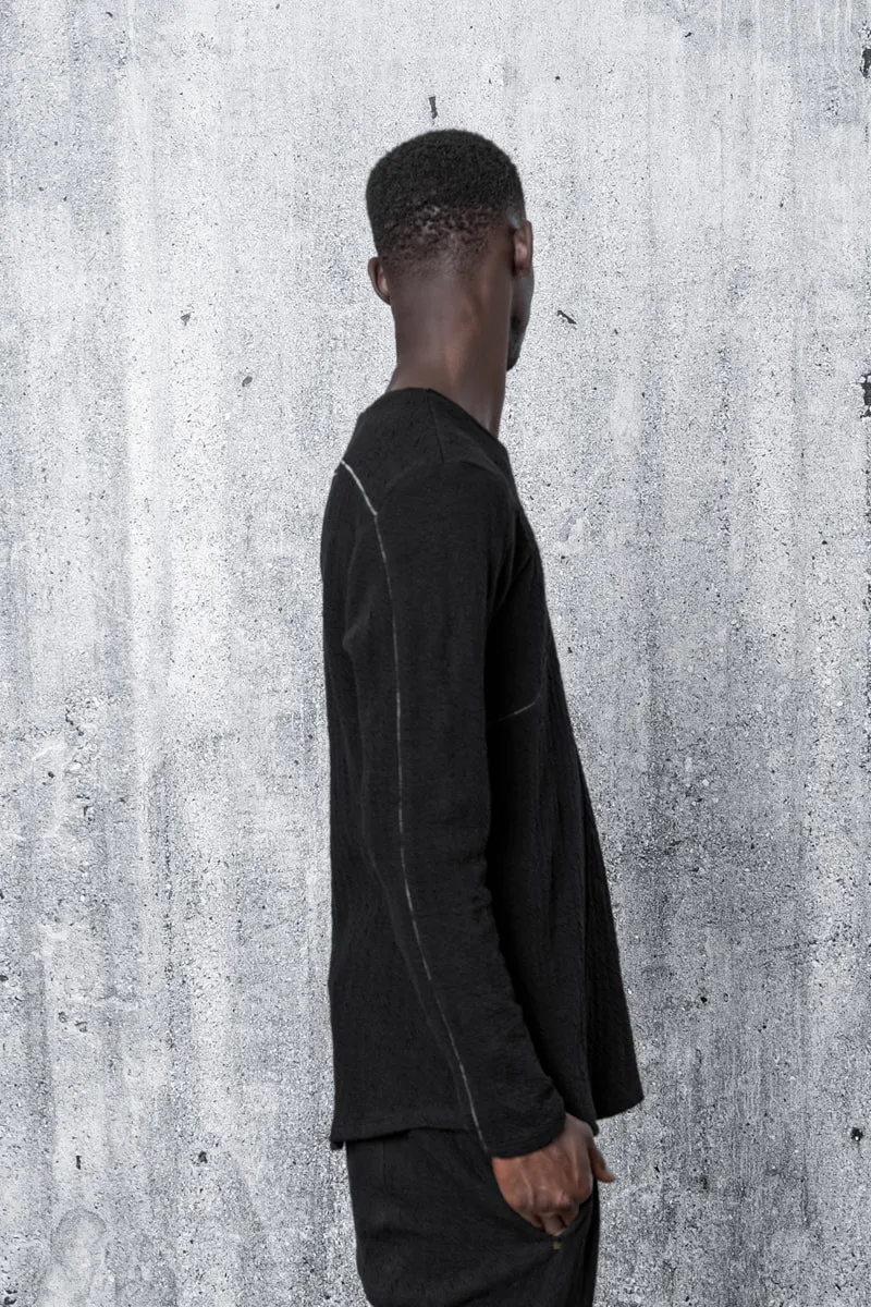 eigensinnig wien | Dave | Außergewöhnlicher Herren Designer Strickpullover in Schwarz