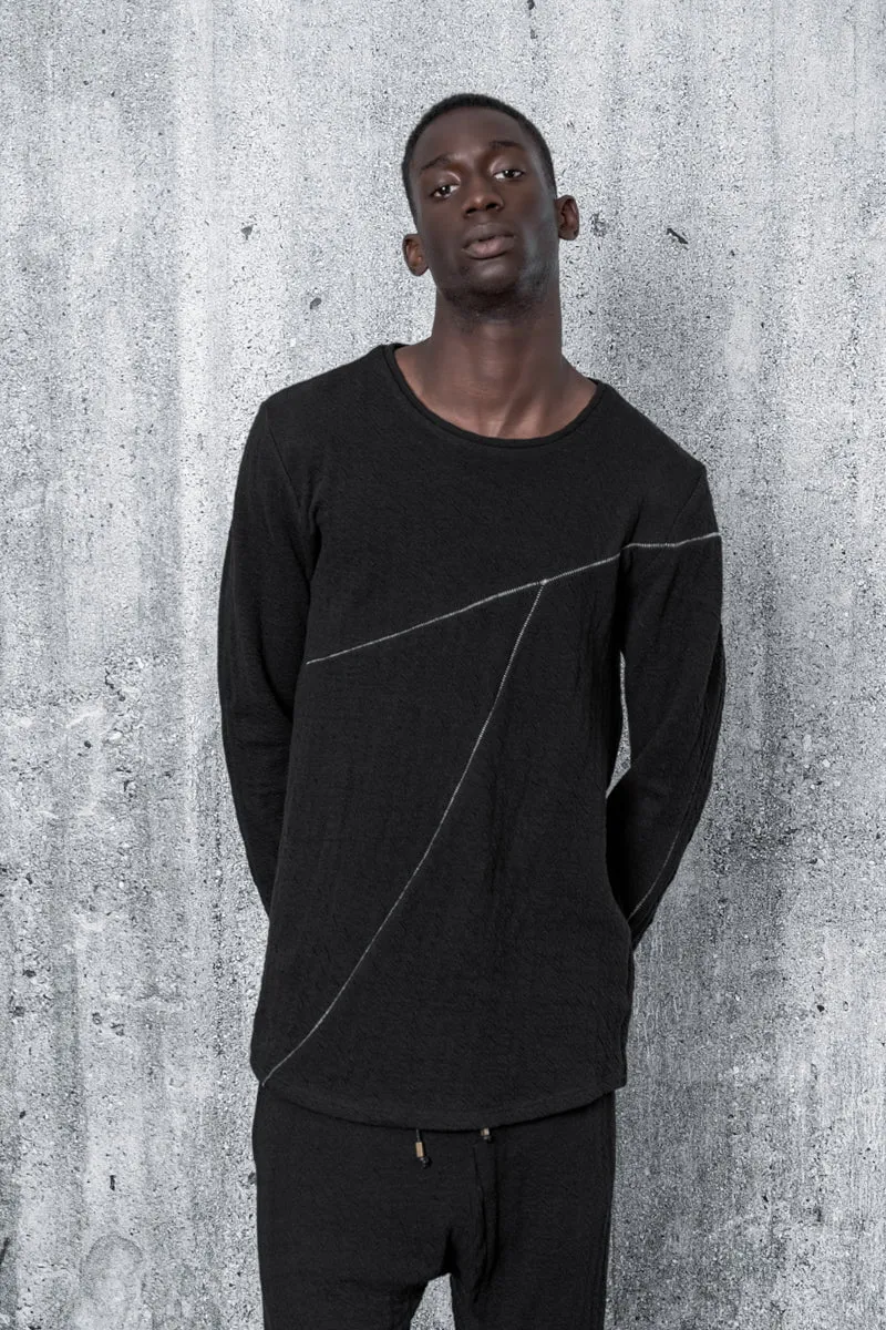 eigensinnig wien | Dave | Außergewöhnlicher Herren Designer Strickpullover in Schwarz