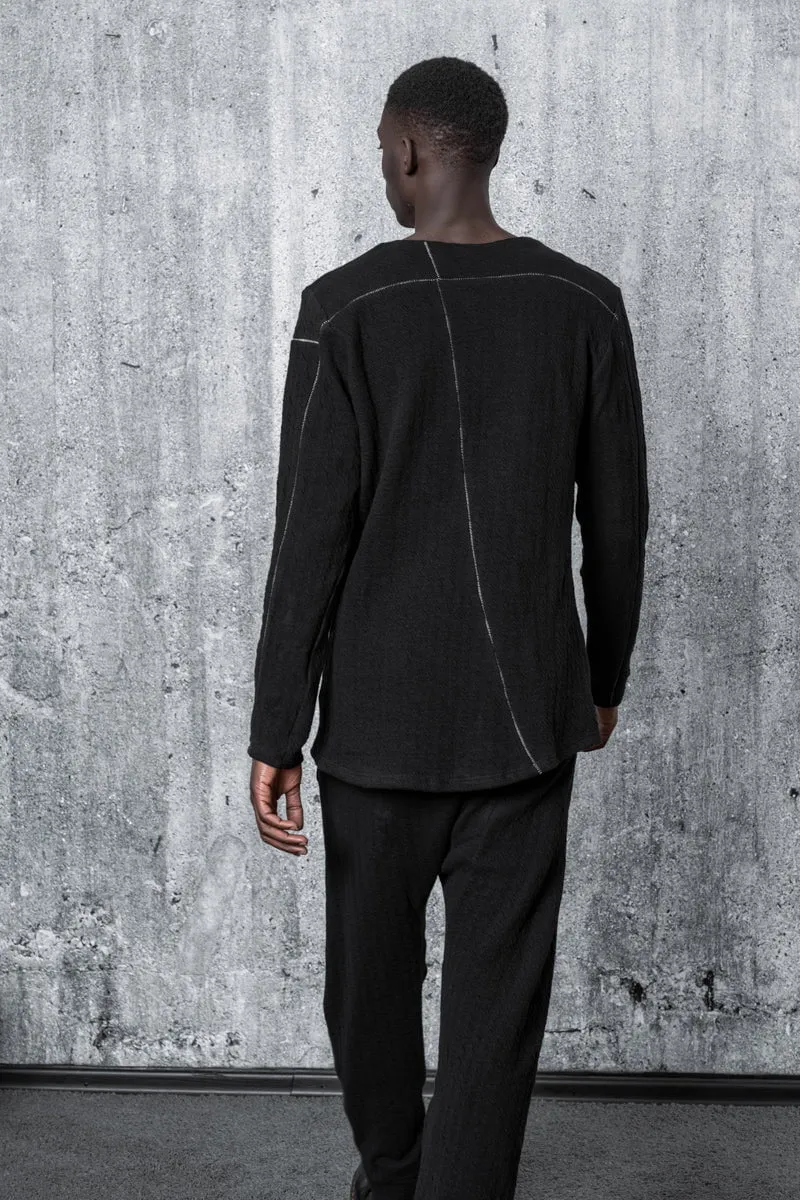 eigensinnig wien | Dave | Außergewöhnlicher Herren Designer Strickpullover in Schwarz