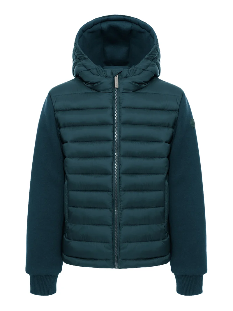 Winterjacke Multi Material Olivgrün