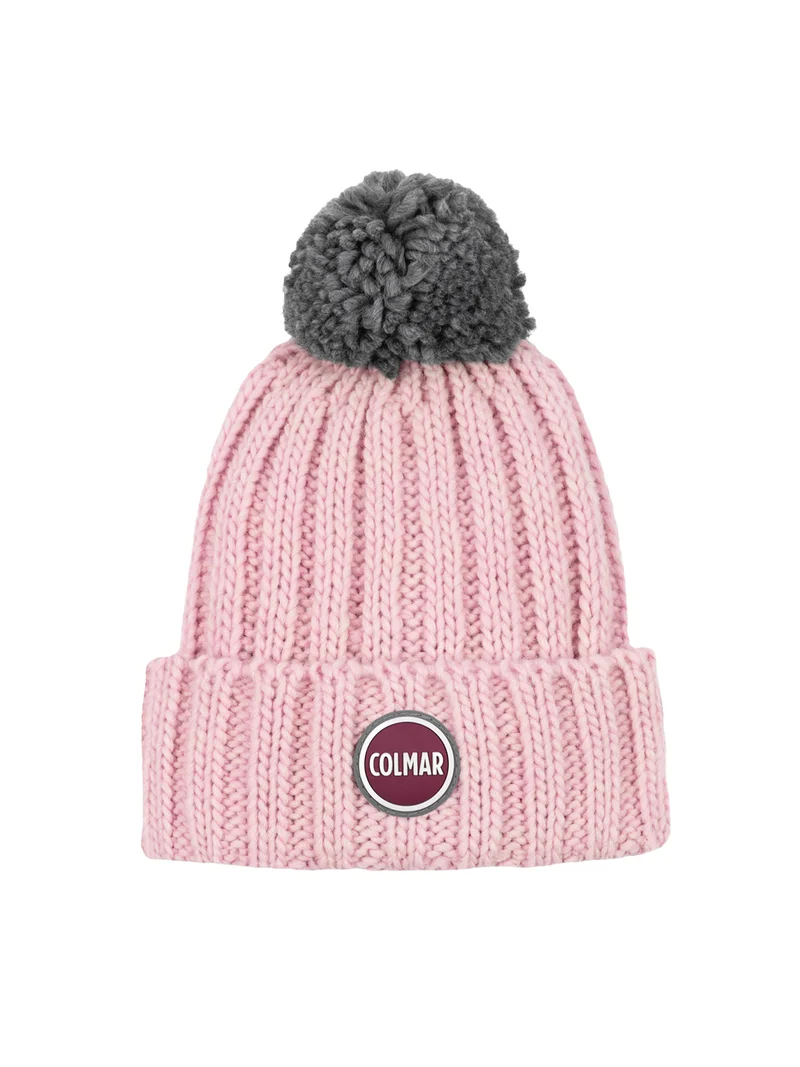 Beanie Ribbed Knit Rosa