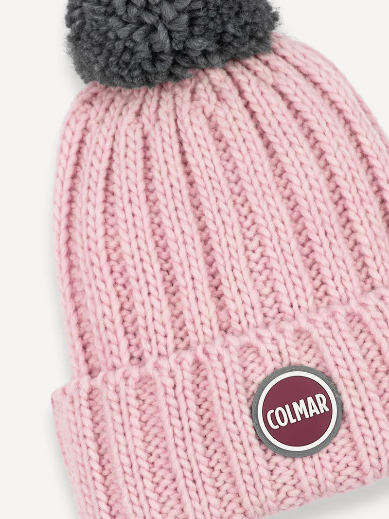 Beanie Ribbed Knit Rosa