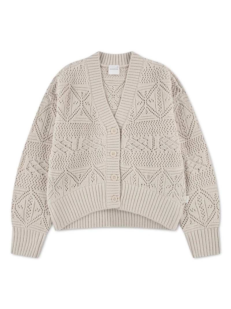 Strickjacke Beige