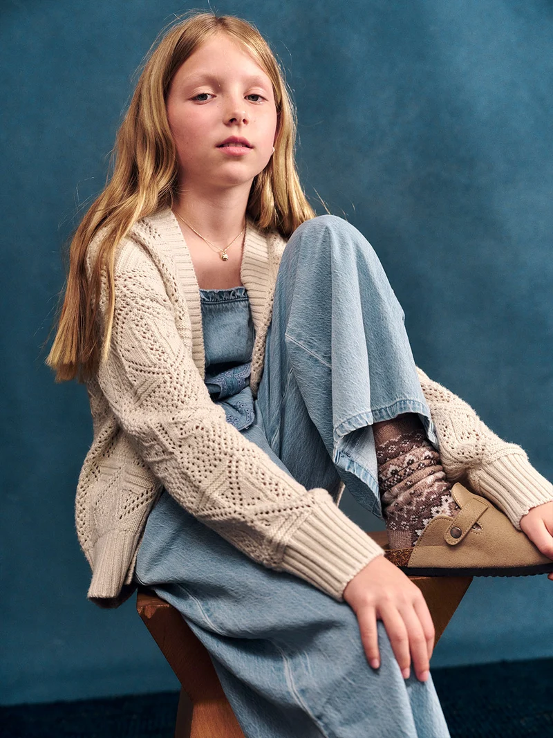 Strickjacke Beige