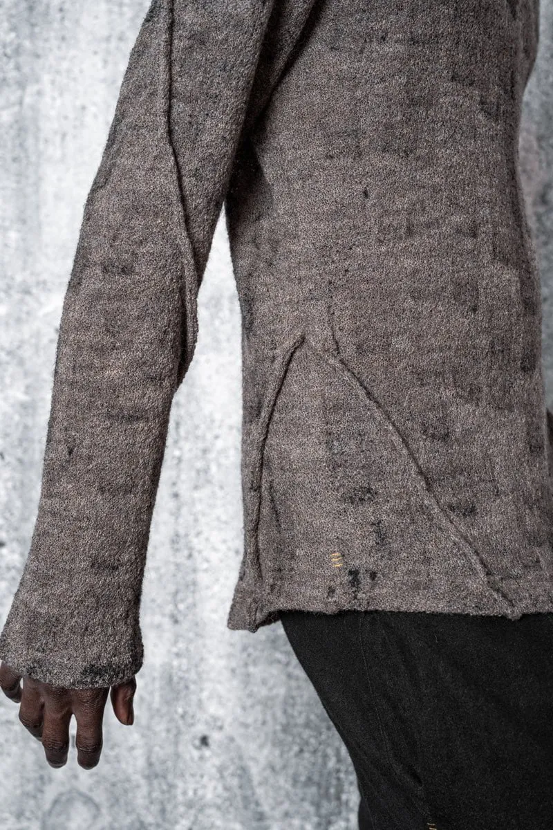 eigensinnig wien | Tyche | Herren Designer Strickpullover aus Schurwolle mit handgefärbtem Muster