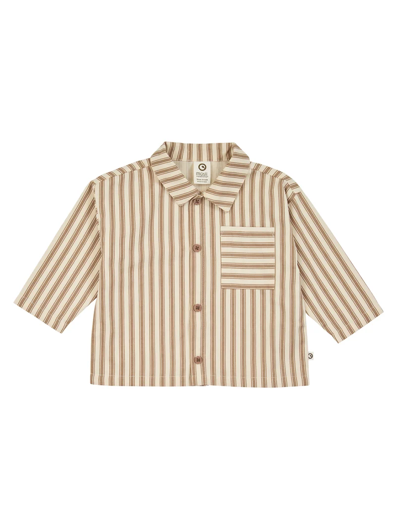 Hemd Woven Stripe Beige