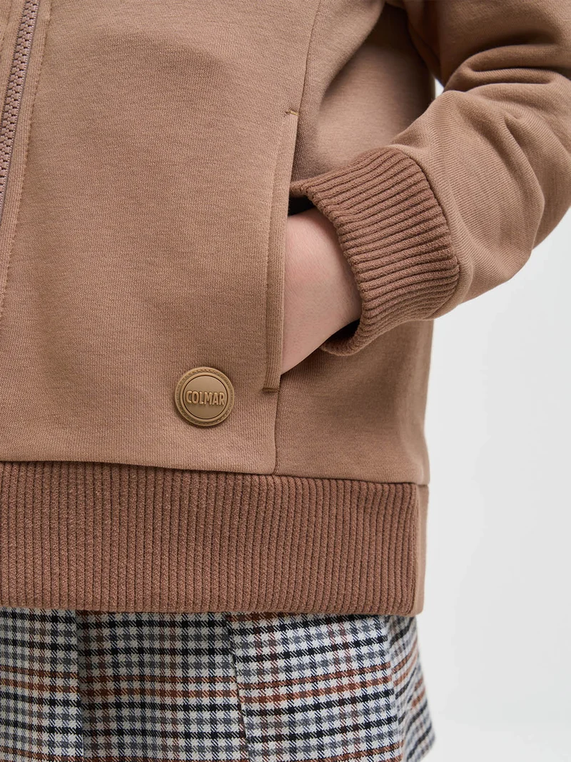Hoodie Teddy Lined Camel