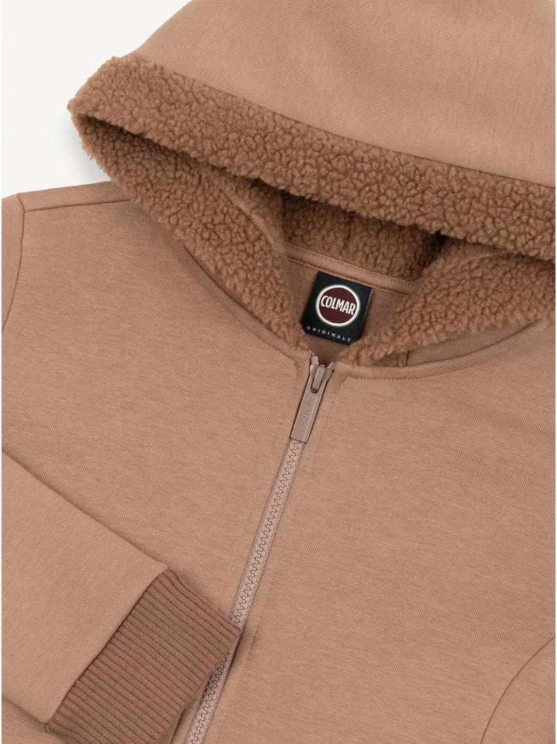 Hoodie Teddy Lined Camel