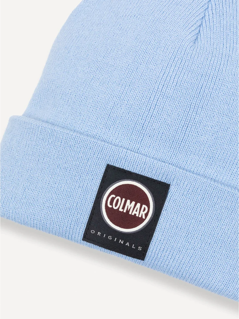 Beanie Stotcking Stitch Knit Hellblau