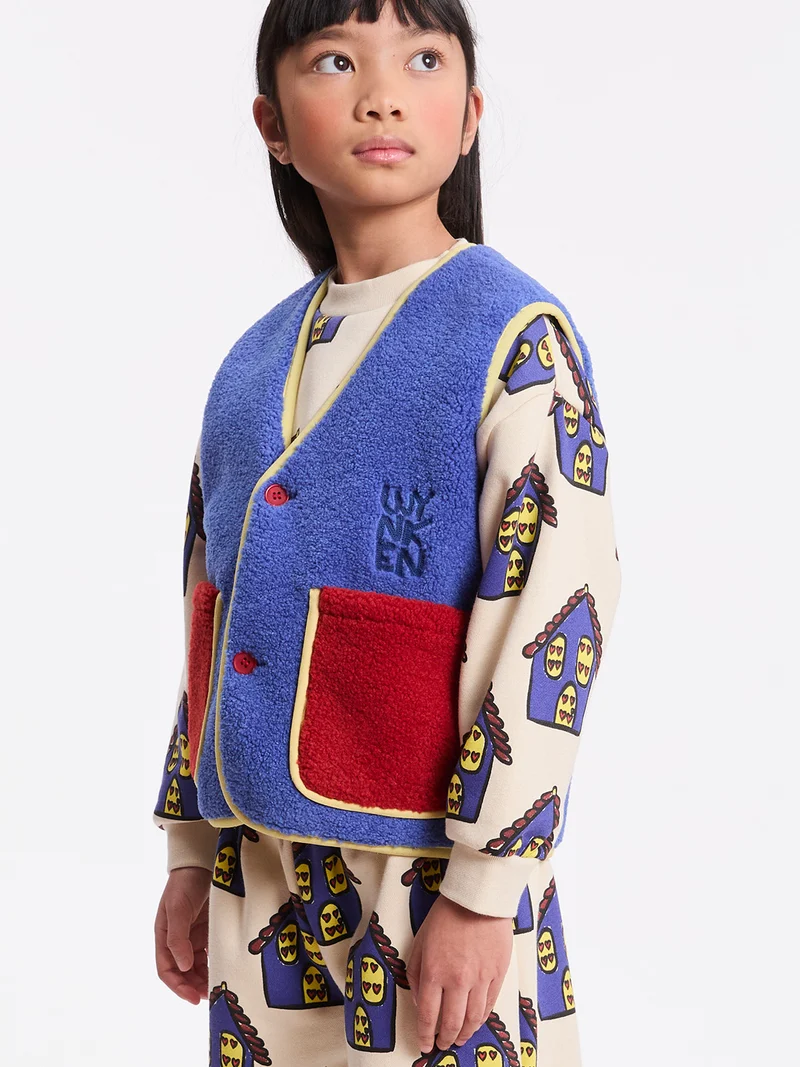 Fellweste Rodeo Faux Fur Blau
