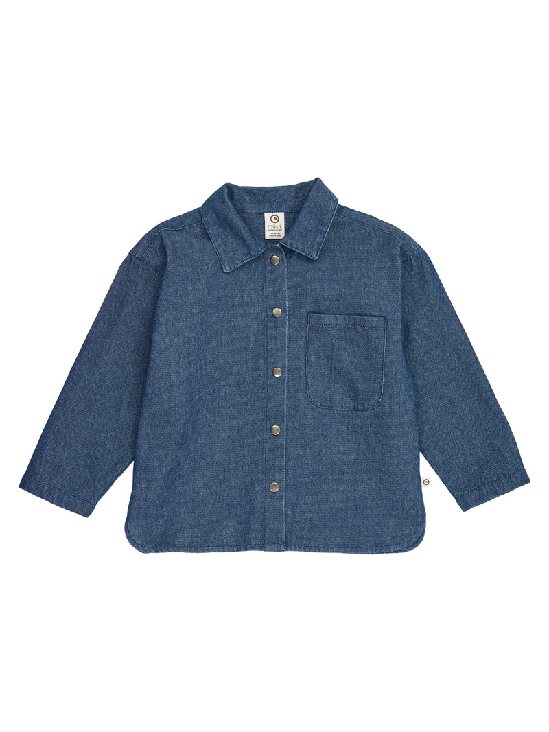 Hemd Denim Marineblau