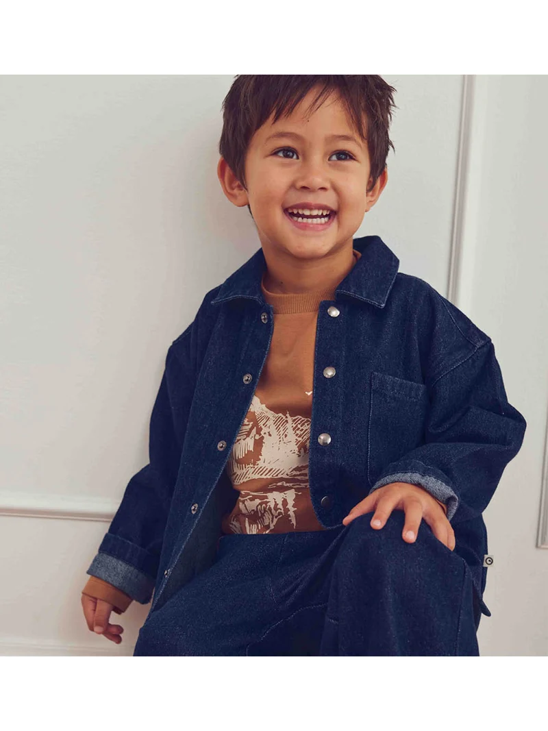Hemd Denim Marineblau