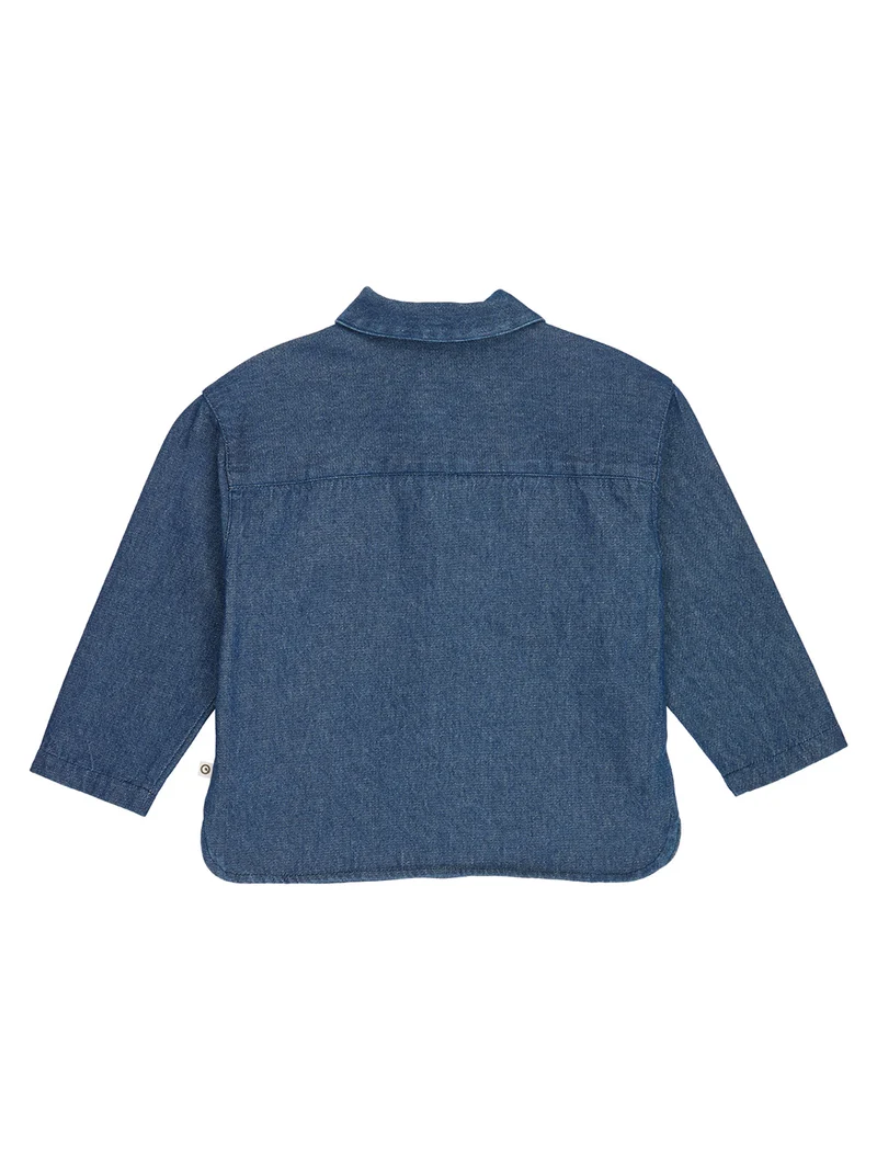Hemd Denim Marineblau