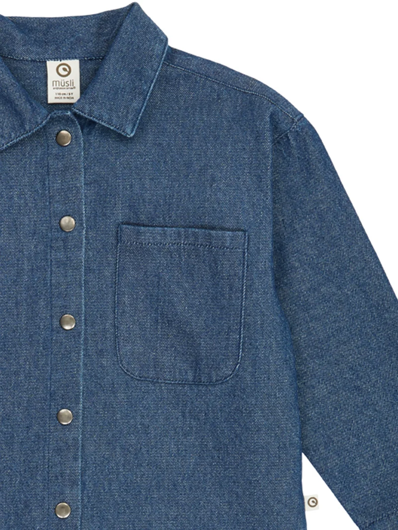 Hemd Denim Marineblau