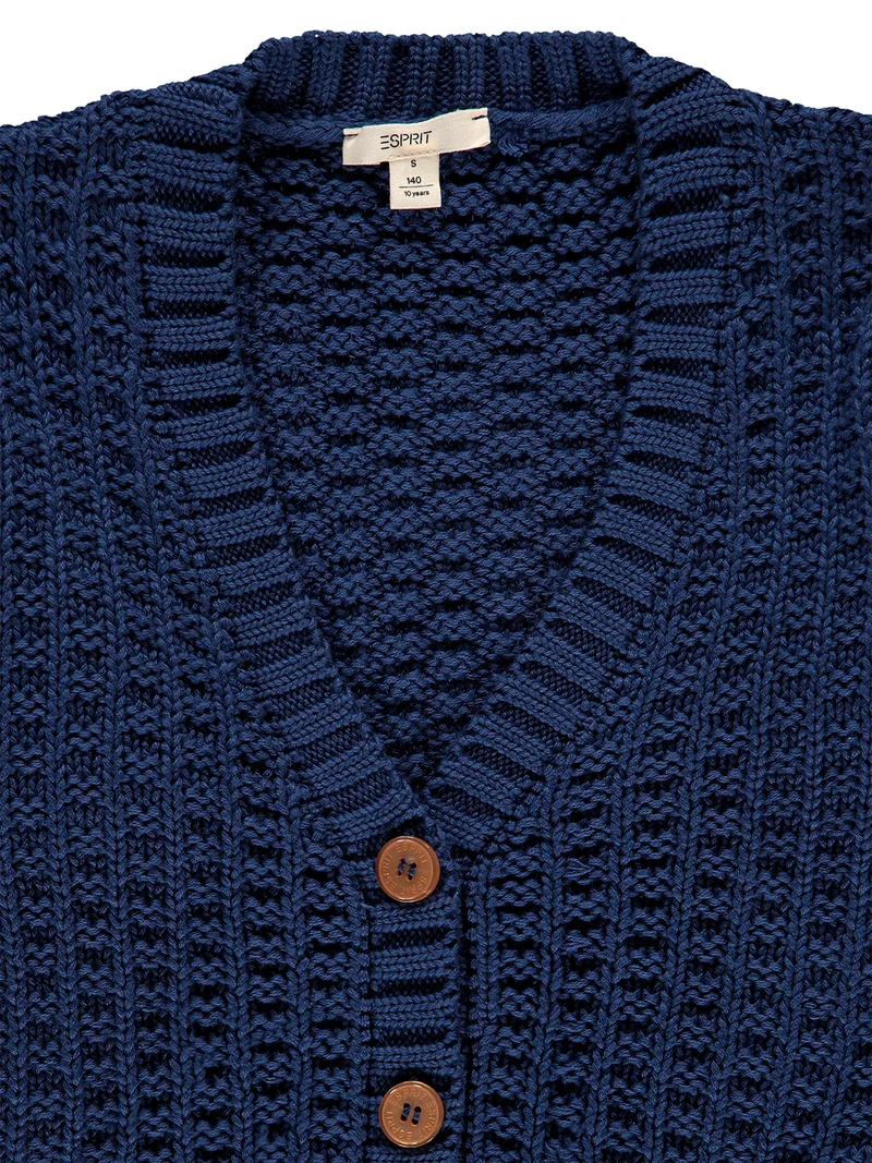 Strickjacke Blau