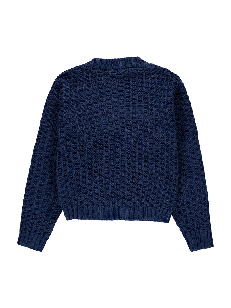 Strickjacke Blau