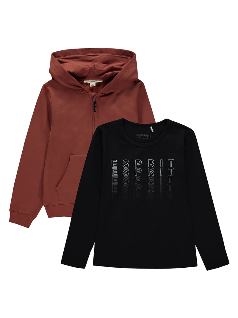 Sweatjacke Braun