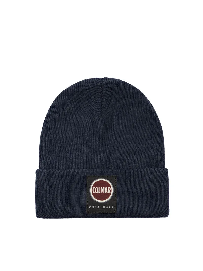 Beanie Stotcking Stitch Knit Marineblau