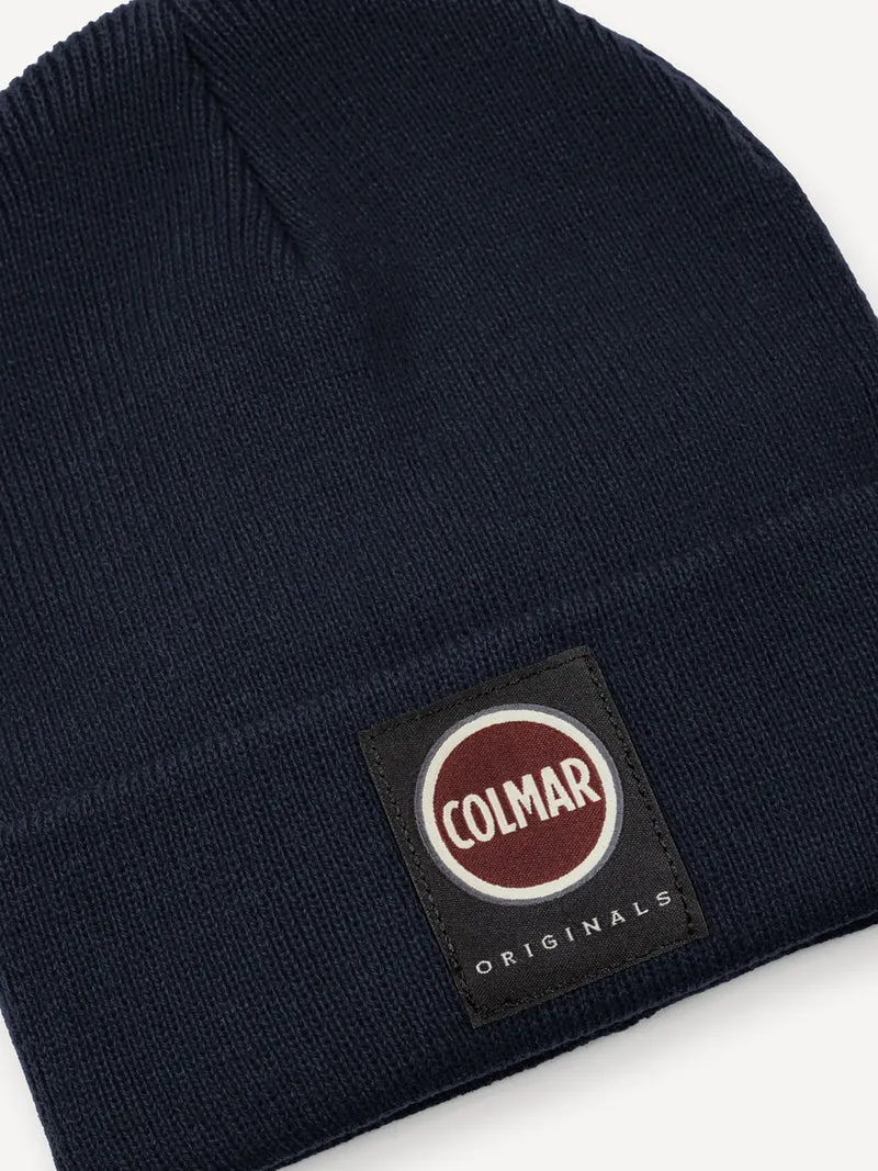 Beanie Stotcking Stitch Knit Marineblau