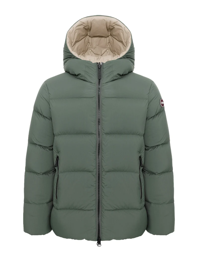 Daunenjacke Reversible Quilted Olivgrün