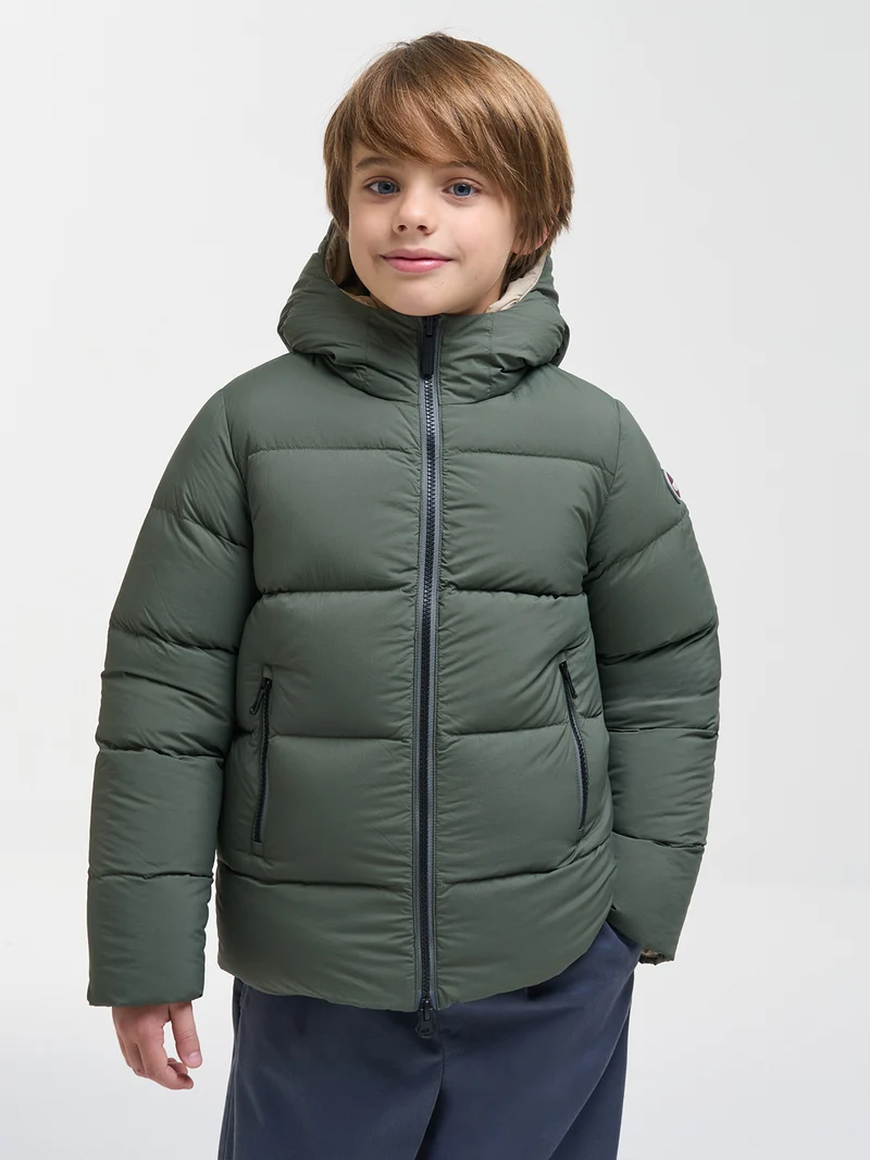 Daunenjacke Reversible Quilted Olivgrün