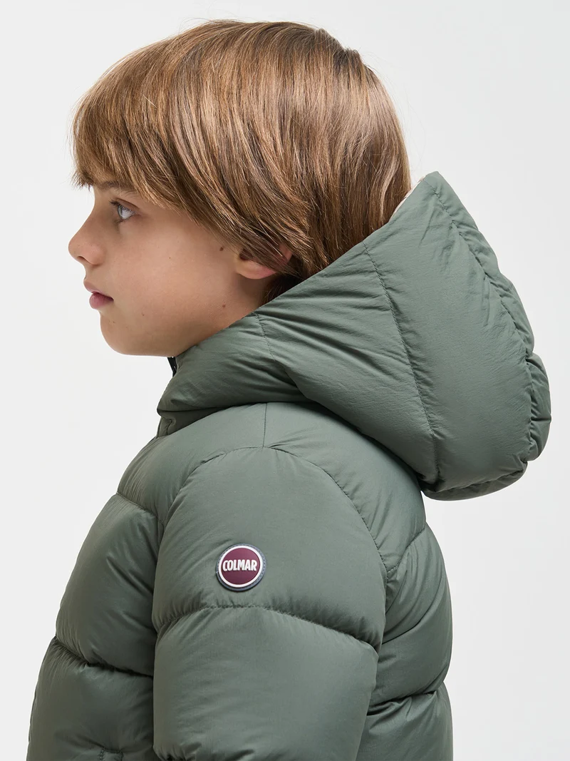 Daunenjacke Reversible Quilted Olivgrün