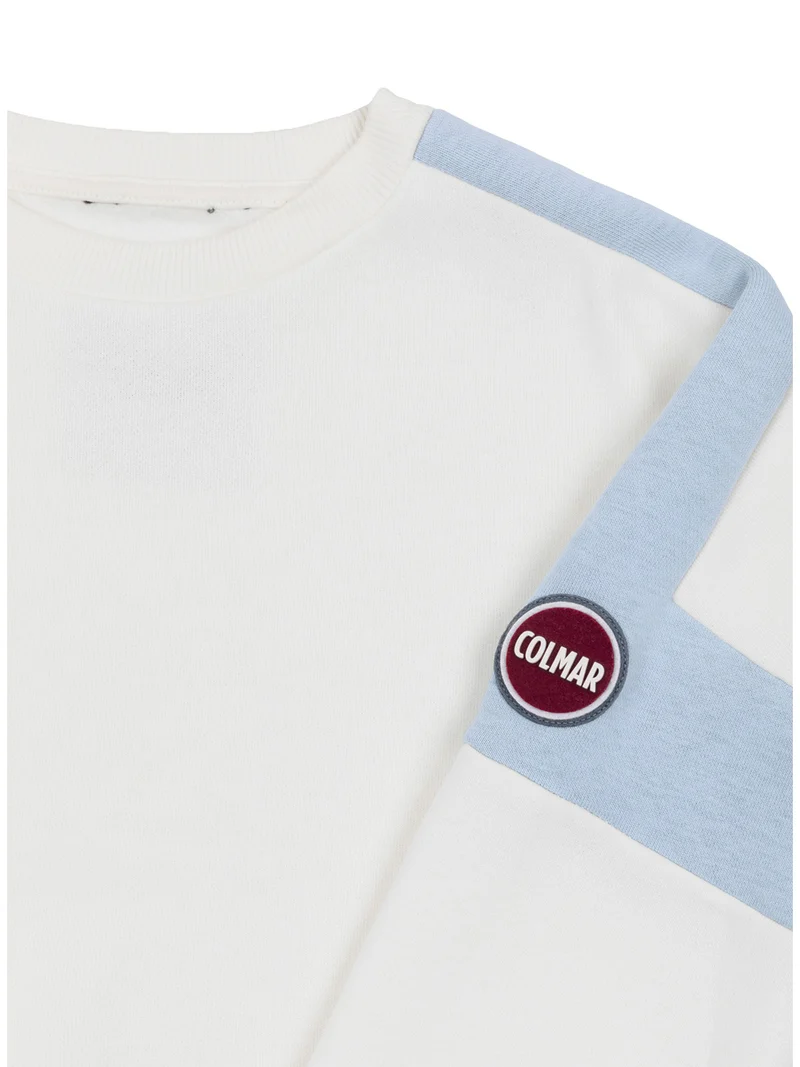Sweatshirt Bicolour Weiß