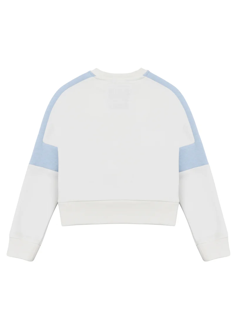 Sweatshirt Bicolour Weiß
