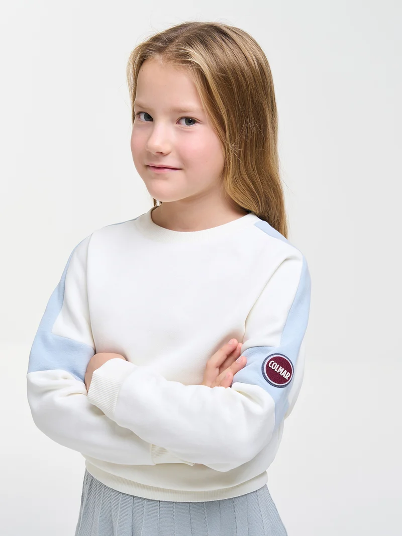Sweatshirt Bicolour Weiß