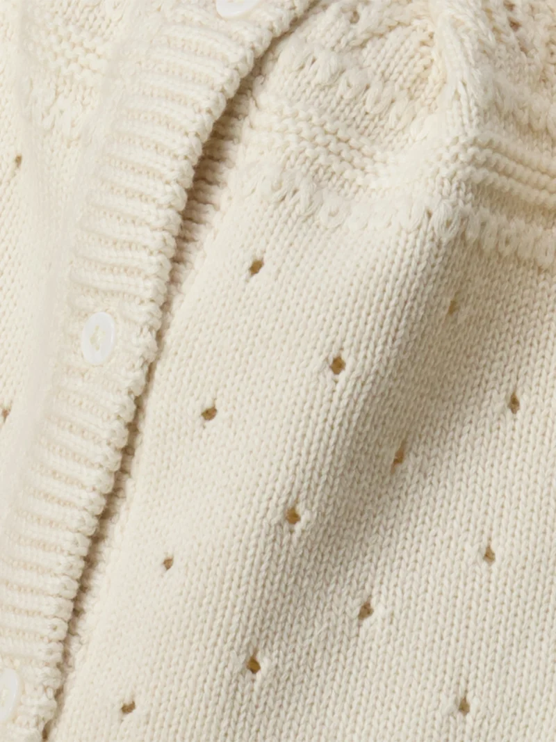 Strickjacke Cremeweiß