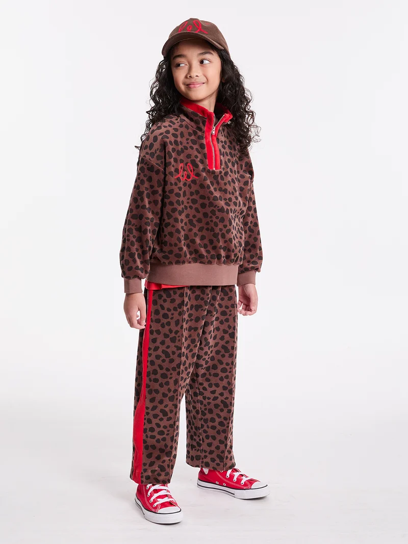 Sweatjacke Animal Paint Braun