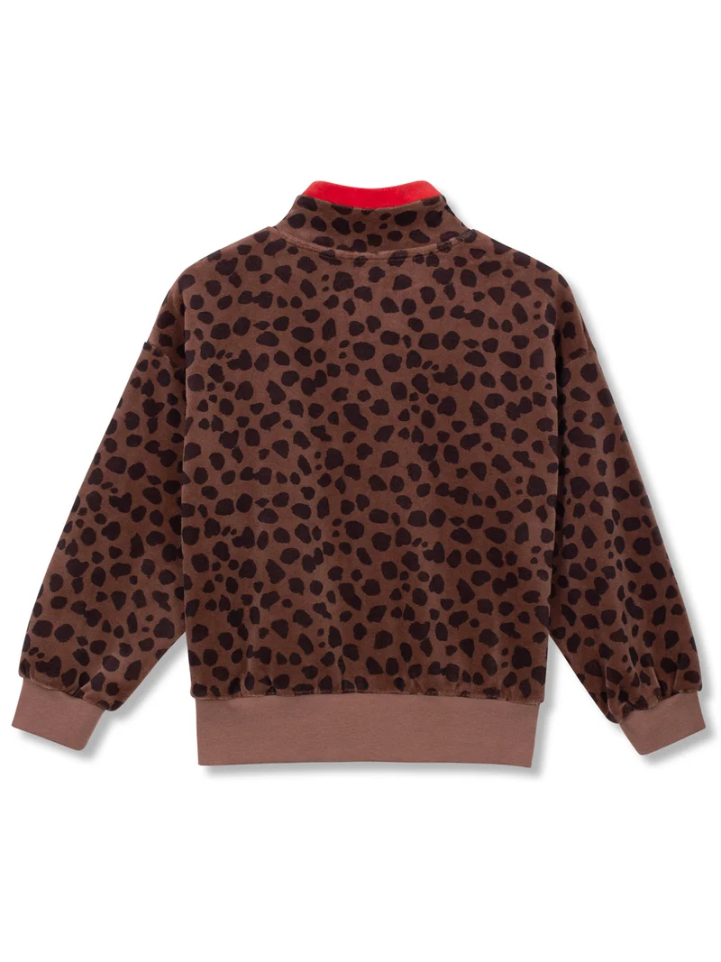 Sweatjacke Animal Paint Braun