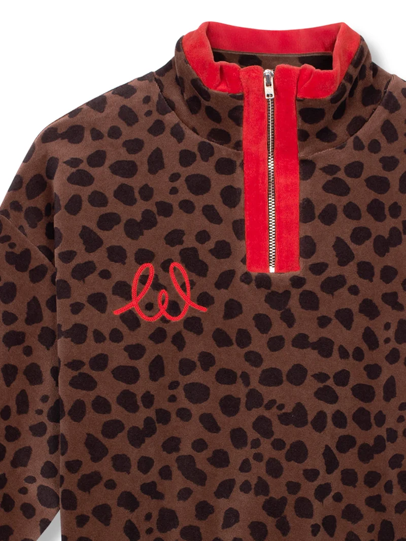 Sweatjacke Animal Paint Braun