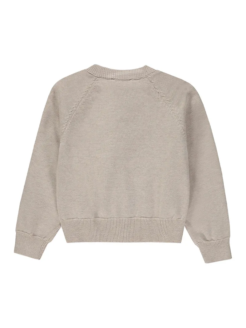 Strickjacke Beige