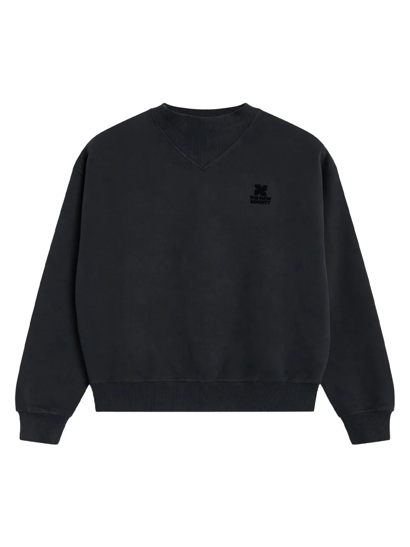 Sweatshirt Tns Logo Teen Rib Swaetshirt Schwarz