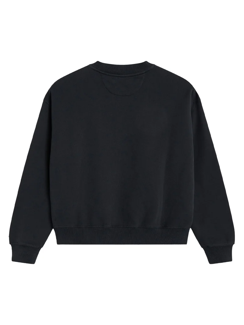 Sweatshirt Tns Logo Teen Rib Swaetshirt Schwarz